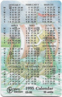 Isle Of Man - Chip - Calendar 1995 - Manx National Holidays, 55U, 1994, 6.000ex, Used - Isola Di Man