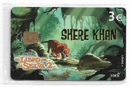 Spain - Telefónica - Disney El Libro De La Selva 2 - Shere Khan - P-539 - 09.2003, 3€, 4.000ex, NSB - Emisiones Privadas