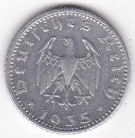 50 Reichspfennig 1935 F Stuttgart, En Aluminium.  - 50 Reichspfennig