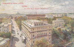 CARTOLINA  ROMA,LAZIO-PALAZZO DELLA REGINA MARGHERITA-FISCHER'S PARK HOTEL-STORIA,MEMORIA,BELLA ITALIA,NON VIAGGIATA - Bar, Alberghi & Ristoranti