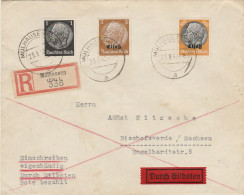 FRANCE-Alsace-Occupation Allemande-Lettre Recommandée-N°1+16 + Tl-Départ MULHAUSEN(23-9-40)pour BISCHOFASWERDA/SACHSEN-R - Kriegsmarken