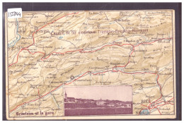 LES BREULEUX - LA GARE - CARTE DU CANTON DU JURA - B ( MINI PLI D'ANGLE ) - Les Breuleux