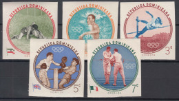 Dominican Republic 1960 Olympic Games 1956 Mi#724-728 B Mint Never Hinged - Dominicaanse Republiek