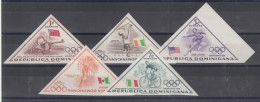 Dominican Republic 1957 Olympic Games 1956 Mi#613-617 B Mint Never Hinged - Dominican Republic