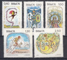 Brazil Brasil 1974 Mi#1420-1424 Mint Never Hinged - Ungebraucht