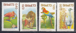 Brazil Brasil 1973 Animals Birds Mi#1415-1418 Mint Never Hinged - Neufs