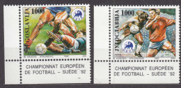 Yugoslavia 1992 Football Euro Mi#2542-2543 Mint Never Hinged - Unused Stamps