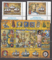 Yugoslavia 1992 Europa Mi#2534-2535 + Block 41, Mint Never Hinged - Unused Stamps