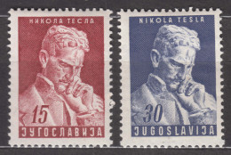 Yugoslavia Republic 1953 Nikola Tesla Mi#712-713 Mint Hinged - Ongebruikt