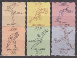 Yugoslavia Republic Olympic Games In Helsinki 1952 Mi#698-703 Mint Hinged - Ungebraucht