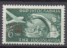 Yugoslavia Republic 1951 Airmail Mi#653 Mint Hinged - Ungebraucht