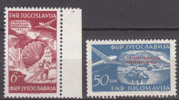 Yugoslavia Republic, Airmail 1951 Mi#666-667 Mint Hinged - Unused Stamps
