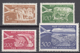 Yugoslavia Republic 1951 Airmail Mi#689-692 Mint Hinged - Unused Stamps