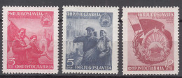 Yugoslavia Republic, 5 Years Of Macedonian Liberation 1949 Mi#572-574 Mint Hinged - Neufs
