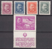 Yugoslavia Republic 1948 Lovrenc Kosir Set With Airmail Mi#552-555, 556 ZfI Mint Hinged - Unused Stamps