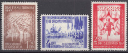 Yugoslavia Republic 1947 Mi#521-523 Mint Hinged - Ungebraucht