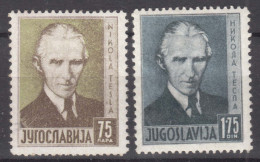 Yugoslavia Kingdom, Nikola Tesla 1936 Mi#326-327 Mint Hinged - Nuevos