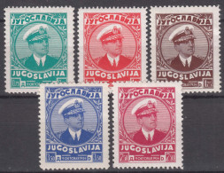 Yugoslavia Kingdom, King Alexander 1935 Mi#315-319 Mint Hinged - Unused Stamps