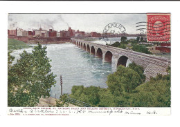 CPA   STONE ARCH BRIDGE MINNEAPOLIS En 1905!  (voir Timbre) - Minneapolis