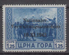 Germany Occupation Of Montenegro 1943 Mi#12 Mint Hinged - Ocupación 1938 – 45