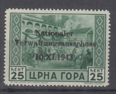 Germany Occupation Of Montenegro 1943 Mi#10 Mint Hinged - Ocupación 1938 – 45