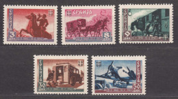 Germany Occupation Of Serbia - Serbien 1943 Mi#94-98 Mint Hinged - Occupation 1938-45