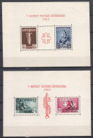 Germany Occupation Of Serbia - Serbien 1943 Invalides Mi#Block 3 And 4 Fresh Mint Never Hinged / Lightly Hinged Blocks - Occupation 1938-45