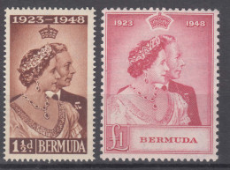Bermuda 1948 Royal Silver Wedding Jubilee, Mint Never Hinged - Bermudes