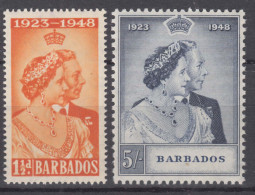 Barbados 1948 Royal Silver Wedding Jubilee, Mint Never Hinged - Barbades (...-1966)