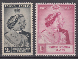 British Solomon Islands 1948 Royal Silver Wedding Jubilee, Mint Never Hinged - Islas Salomón (...-1978)