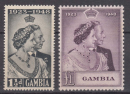 Gambia 1948 Royal Silver Wedding Jubilee, Mint Never Hinged - Gambie (...-1964)