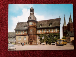 Höxter: Rathaus Mit Kilianskirche, Sehr Alter Bus - Höxter