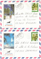 Nouvelle Calédonie - Nouméa R.P. - 2 Lettres Avion Pour La France - 21 Août 1984 - Covers & Documents