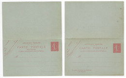 Carte Postale Avec  Réponse Payée 10c Semeuse Lignée Mill 414 Yv 129-CPRP1 St A5 - Cartoline Postali E Su Commissione Privata TSC (ante 1995)