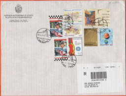 SAN MARINO - 2009 - 2 X 0,05€ Ferrari-John Surtees + 0,15 125º Anniversario Della Fondazione Della Federazione Internazi - Storia Postale