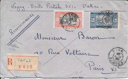 Sénégal Dakar  Recommandé 1932 - Airmail