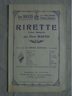 Ancien - Partition Rirette Valse Musette Par Fred Martin Istres - Libri Di Canti