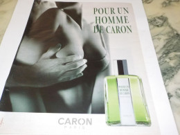 ANCIENNE PUBLICITE  PARFUM POUR UN HOMME   DE CARON  2001 - Ohne Zuordnung