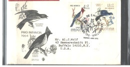 ARGENTINA 1964 "PRO-INFANCIA"#B47&CB35 SHIPPED TO USA,REGISTERED,CERTIFICATE FDC - Lettres & Documents