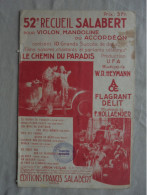 Ancien - Partitions 52e Recueil Salabert 10 Titres 1930 - Cancionero