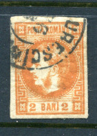 Romania 1868 Sc 33 Used Imperf 2b Orange 15115 - 1858-1880 Moldavia & Principality