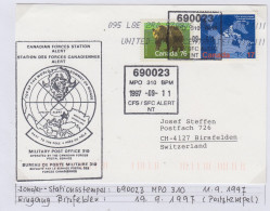 Canada Canada Forces Station Alert Military Post Office Ca SFC Alert  11 SEP 1997 (BS176C) - Stazioni Scientifiche E Stazioni Artici Alla Deriva