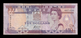 Fiji 10 Dollars Elizabeth II 1992 Pick 94 Bc/Mbc F/Vf - Figi