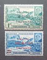 COLONIE FRANCE OCEANIE 1944 OEUVRES COLONIALES CAT YVERT N 169-170 MNH - Neufs