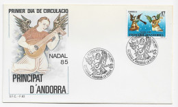 3771   FDC Andorra La Vella, 1985, Nadal, Navidad , Musica - Lettres & Documents