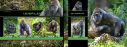 Djibouti 2022, Animals, Gorilla, 4val In BF+BF - Gorilles
