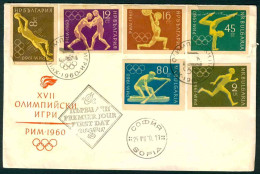 VX378  - BULGARIA FIRST DAY ROMA 1960  OLYMPIC GAMES - SOFIA FDC - Briefe U. Dokumente