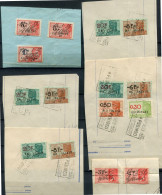 6 Faktuur Fragmenten Met Fiscale Zegels - Ontwaard In De Jaren 1932 - 1950 - Zie Scan - Documenten