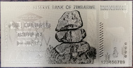 Billet 100 Trillion Dollars ZIMBABWE - Réplique Polymer Gold Feuille D'or 24K - Zimbabwe