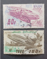 COLONIE FRANCE TOGO 1947  AIRMAIL CAT YVERT N 18-19 - Gebraucht